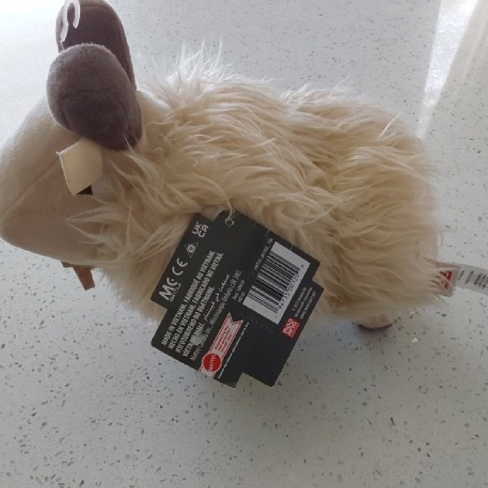 Mattel Plush Ram Toy - Cream Fur with Brown Horns